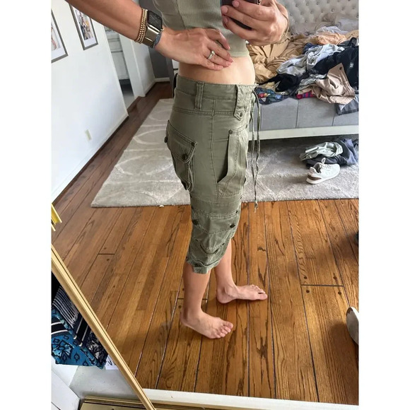 Jagger Brand Capri Pants 26 Dark Green - Picture 2 of 8